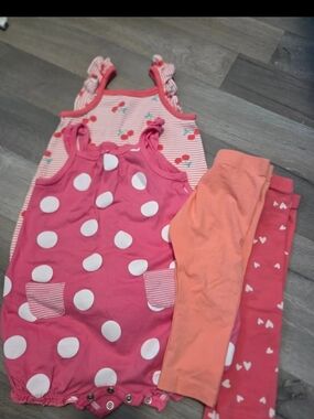 George Pink and Coral Girls 3-Piece Outfit Set